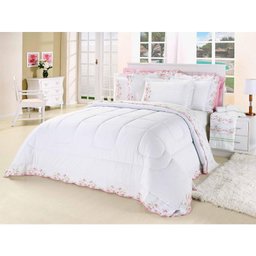 Kit Edredom King 5 Peças Percal 200 Fios Emozione - 1