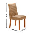 Ver imagem 3 de Mesa de Jantar Carolina Yasmin 180 cm Tampo MDF Canto Copo Laminado com 6 Cadeiras Moderna Mobília