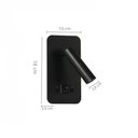 Ver imagem 2 de Arandela Astraled Dalo LED Retangular com USB e USB C