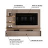 Rack com Painel Atena para TV de 65 Pol Fendi Natural - 3