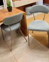 Ver imagem 6 de Kit 2 Cadeiras Jantar Belize Brenda Bouclé Azul Luxo