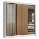 Ver imagem 2 de Guarda-roupa Casal Madesa Kansas 3 Portas de Correr com Espelhos 3 Gavetas
