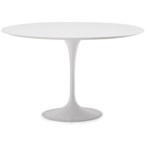 Mesa de Jantar Tulipa Saarinen Redonda 80 Cm Tampo Laqueado Linn Design Decor Branco