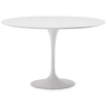 Mesa de Jantar Tulipa Saarinen Redonda 80 Cm Tampo Laqueado Linn Design Decor Branco - 1