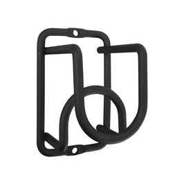 Mini Adega de Parede Suspensa Preta Cube Suporte Porta 1 Garrafa de Vinho Espumante - 2