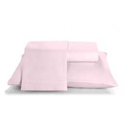 Jogo de Cama Solteiro Prata 150 Fios Rosa 3 Peças Santista - 1 Jogo de Cama Solteiro Prata 150 Fios Rosa 3 Peças Santista - 1