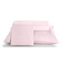 Ver imagem 1 de Jogo de Cama Solteiro Prata 150 Fios Rosa 3 Peças Santista