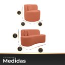 Ver imagem 6 de Kit 2 Poltrona com Sofá Curvo 2 Lugares Feijão Forma Orgânica 1,50 Bouclé Maranata