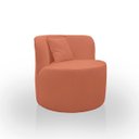 Ver imagem 4 de Kit 2 Poltrona com Sofá Curvo 2 Lugares Feijão Forma Orgânica 1,50 Bouclé Maranata