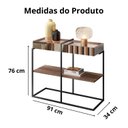 Ver mais imagens de Kit 02 Aparadora Industrial Sala Pequeno Espelhado Aurora