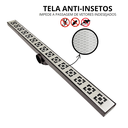 Ver imagem 5 de Ralo de Banheiro 5x70 Dubai Inox com Tela Coletor Marrom