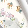 Papel de Parede Animais Safari Infantil Aquarela Vinil 9m - 2