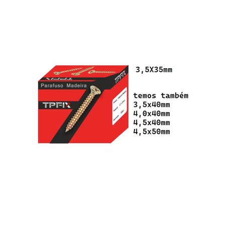 Parafuso Chipboard Philips P Madeira 3,5x35 Mm 500 Unidades