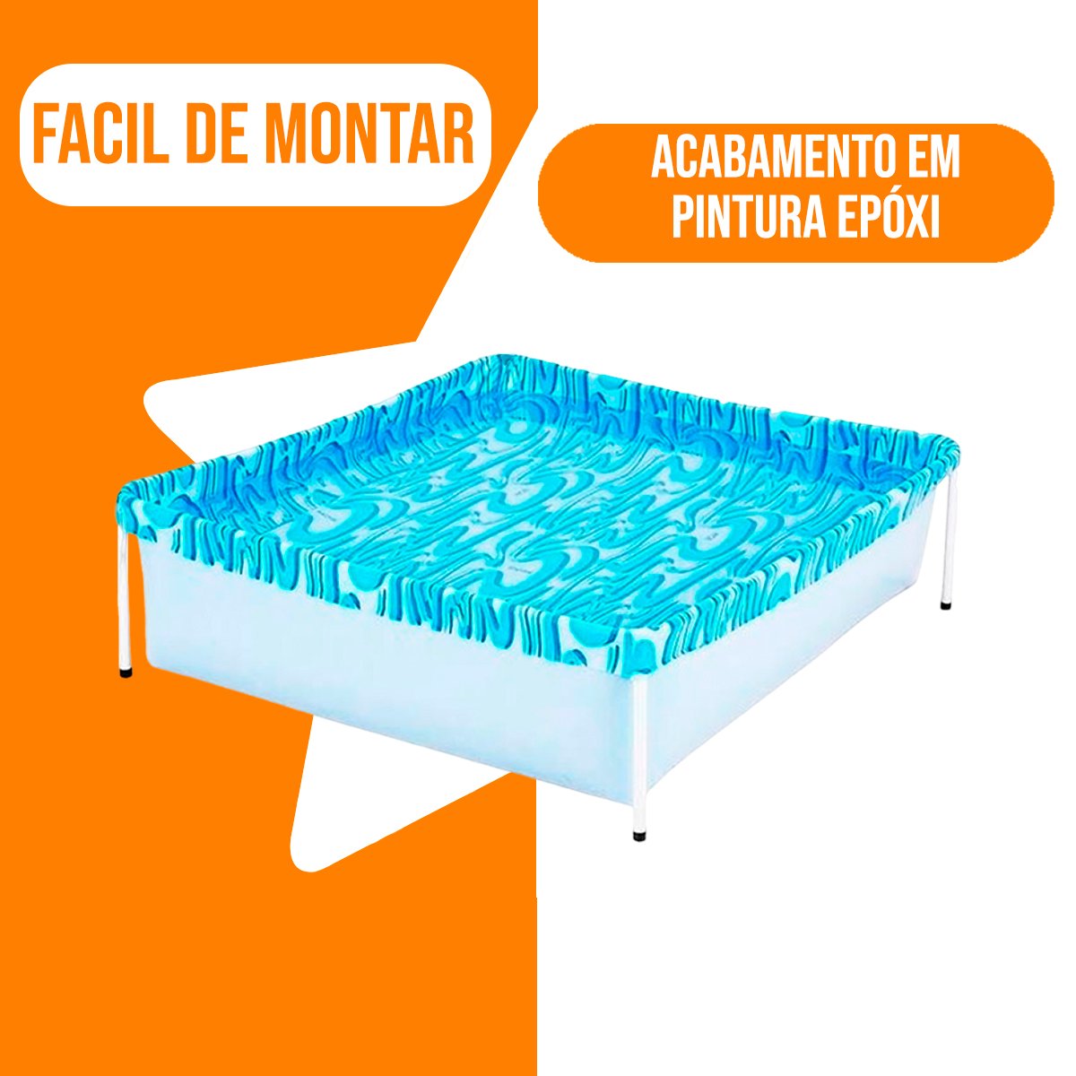 Piscina Mor 400 Litros Infantil com Válvula de Deságue Azul - 4