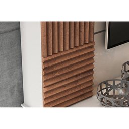 Estante para Sala Riviera TV até 60 Polegadas c/ 3 Portas e 7 Prateleiras Grafite/Nature - Permó - 7