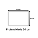 Ver imagem 2 de Nicho Decorativo Retangular 60x30x30 Mdf Plancasa:branco Tx