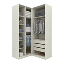 Ver imagem 3 de Guarda Roupa Modulado de Canto 4 Portas 3 Gavetas Seletto Henn