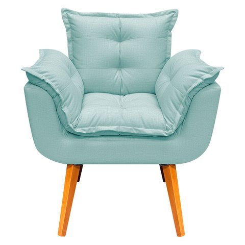 Poltrona Decorativa Confortável para Sala Quarto Recepção Escritório Manicure Alice Tecido Linho