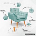 Ver imagem 4 de Poltrona Decorativa Confortável para Sala Quarto Recepção Escritório Manicure Alice Tecido Linho
