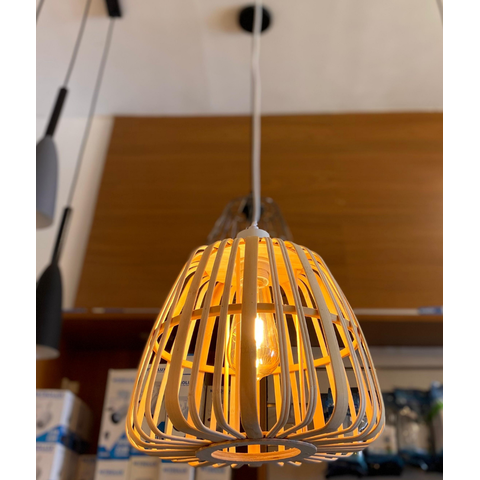 Lustre Artesanal de Teto em Bambu Natural Estilo Rústico