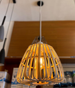 Ver imagem 1 de Lustre Artesanal de Teto em Bambu Natural Estilo Rústico
