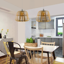 Ver imagem 4 de Lustre Artesanal de Teto em Bambu Natural Estilo Rústico