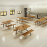 Mesas de Refeitório 4, 6 e 8 Lugares com Banco Acoplado - 2