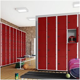 Armário Roupeiro Aço 8 Portas Guarda Volume Ea702 Vermelho - 6