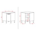 Ver imagem 3 de Balcão para Canto Oblíquo com Tampo Ametista Freijó Supremo - Kits Paraná