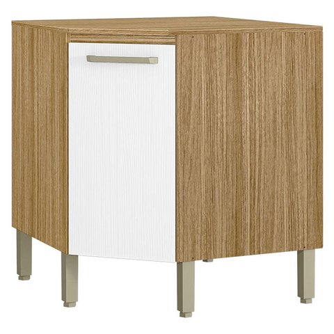 Balcão para Canto Oblíquo com Tampo Ametista Freijó Supremo - Kits Paraná