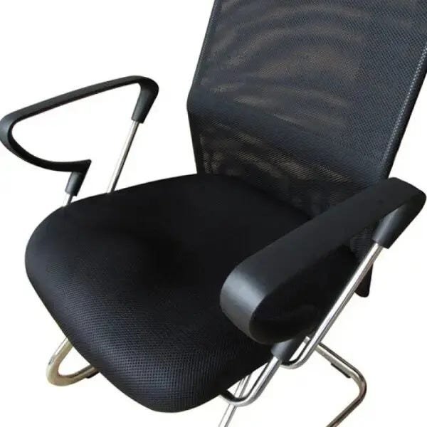 Cadeira Interlocutor Fixa em Tela Mesh Del-8036 Preta - 4
