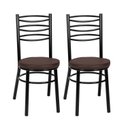 Ver imagem 1 de Conjunto 2 Cadeiras para Sala de Jantar Debrum Preto/Marrom
