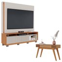 Ver imagem 1 de Estante Home Theater Jordão com Pés Off White Freijó e Aparador Riviera Freijó – Colibri