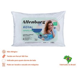 Travesseiro Altenburg Royal Fibra Siliconizada Percal 180 Fios Branco - 4