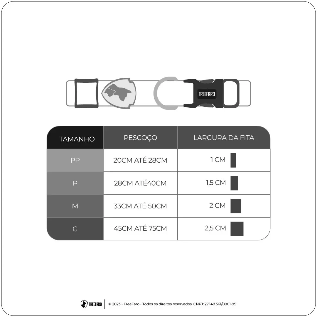 Coleira Palmeiras - M Freefaro - 3