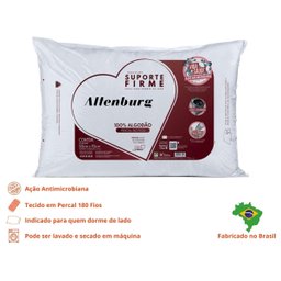 Travesseiro Altenburg Suporte Firme Percal 180 Fios Branco - 4