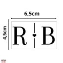 Ver imagem 2 de Adesivo Personalizados Inicial Casal Convite de Padrinhos Lembrancinha Casamento 70un