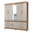 Ver imagem 3 de Cômoda Astral e Guarda Roupa Casal Guarujá Amêndola Off White - Demóbile