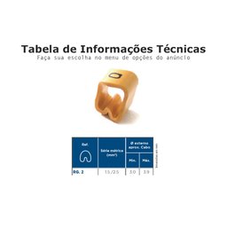 Marcador Identificador Anilha Fios Cabos 1,5 a 2,5mm Algarismos REIMOLD Marcador RG2 - 3