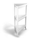 Ver imagem 1 de Estante Organizadora Triangular Plástica Multiuso com 3 Prateleiras Branca Log Ordene