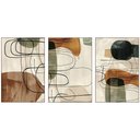 Ver imagem 2 de Quadro Decorativo Minimalista Abstrato Boho Moldura Filete:Moldura Ype/50X75
