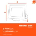 Ver imagem 3 de Refletor Slim 200w Luz Branca 6500k Fortled