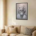 Ver imagem 2 de Quadro Decorativo Rainha Elizabeth Bubble Gum - 70x50cm:moldura Preta