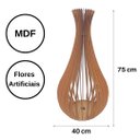 Ver imagem 2 de Vaso de Chão Decorativo Grande Gotas de Orvalho Mdf:mdf Cru/75x40cm