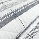 Ver imagem 6 de Kit Colcha Cobre Leito Casal Queen Listrado 100% Algodão 300 Fios Matelassê 3 Peças