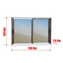 Ver imagem 4 de Janela Alumínio Elite 2 Folhas Moveis 120 x 120 V.Reflex Mix Corten Brimak