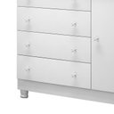 Ver imagem 4 de Cômoda Infantil 1 Porta e 4 Gavetas Doce Sonho Branco com Pés - Qmovi