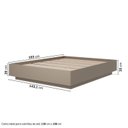 Ver imagem 5 de Kit Guarda Roupas 2 Portas, Cama Casal e Complementos de Quarto Araçá CabeCasa MadeiraOriginals Cinza/Fendi