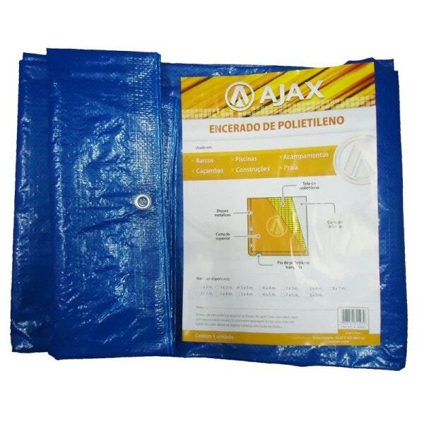 LONA PLASTICA ENCERADA AZUL 70G 12X10M - 3