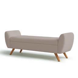 Recamier Bau Italia 1,60m Suede Bege - Inova Decor Inova Decorações - 3